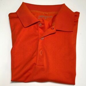 Nike Golf Dri-FIT Orange Polo Shirt Men's Small Athletic Performance